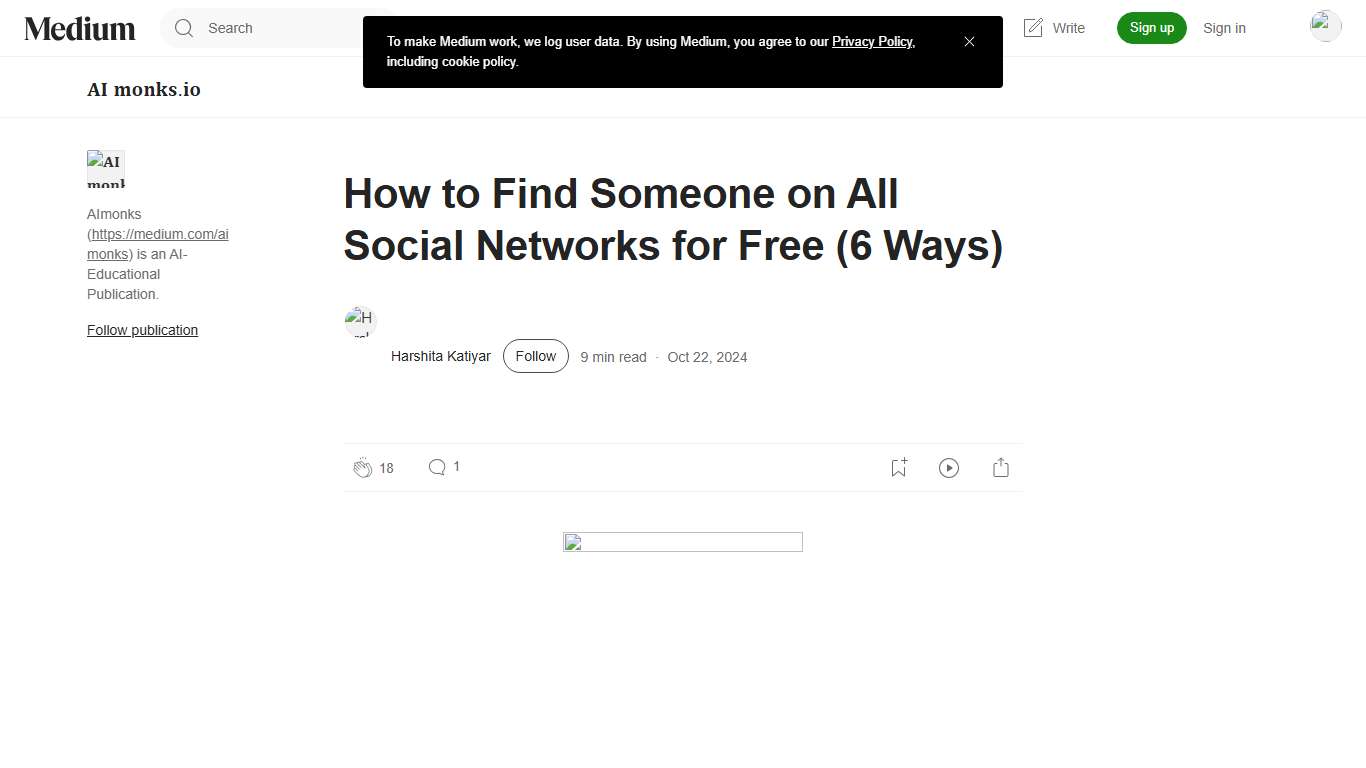 How to Find Someone on All Social Networks for Free (6 Ways) | by Harshita Katiyar | 𝐀𝐈 𝐦𝐨𝐧𝐤𝐬.𝐢𝐨 | Medium