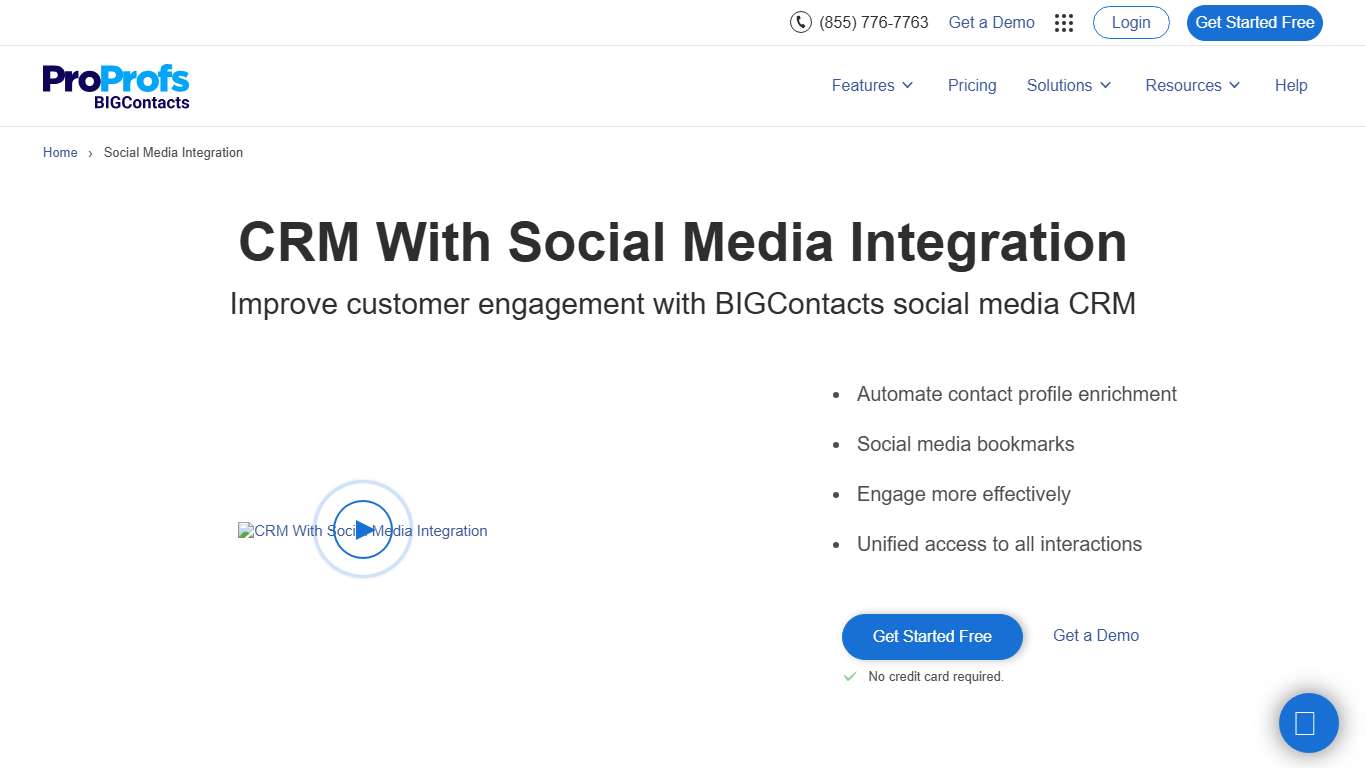 Track and Manage Social Media with BIGContacts CRM