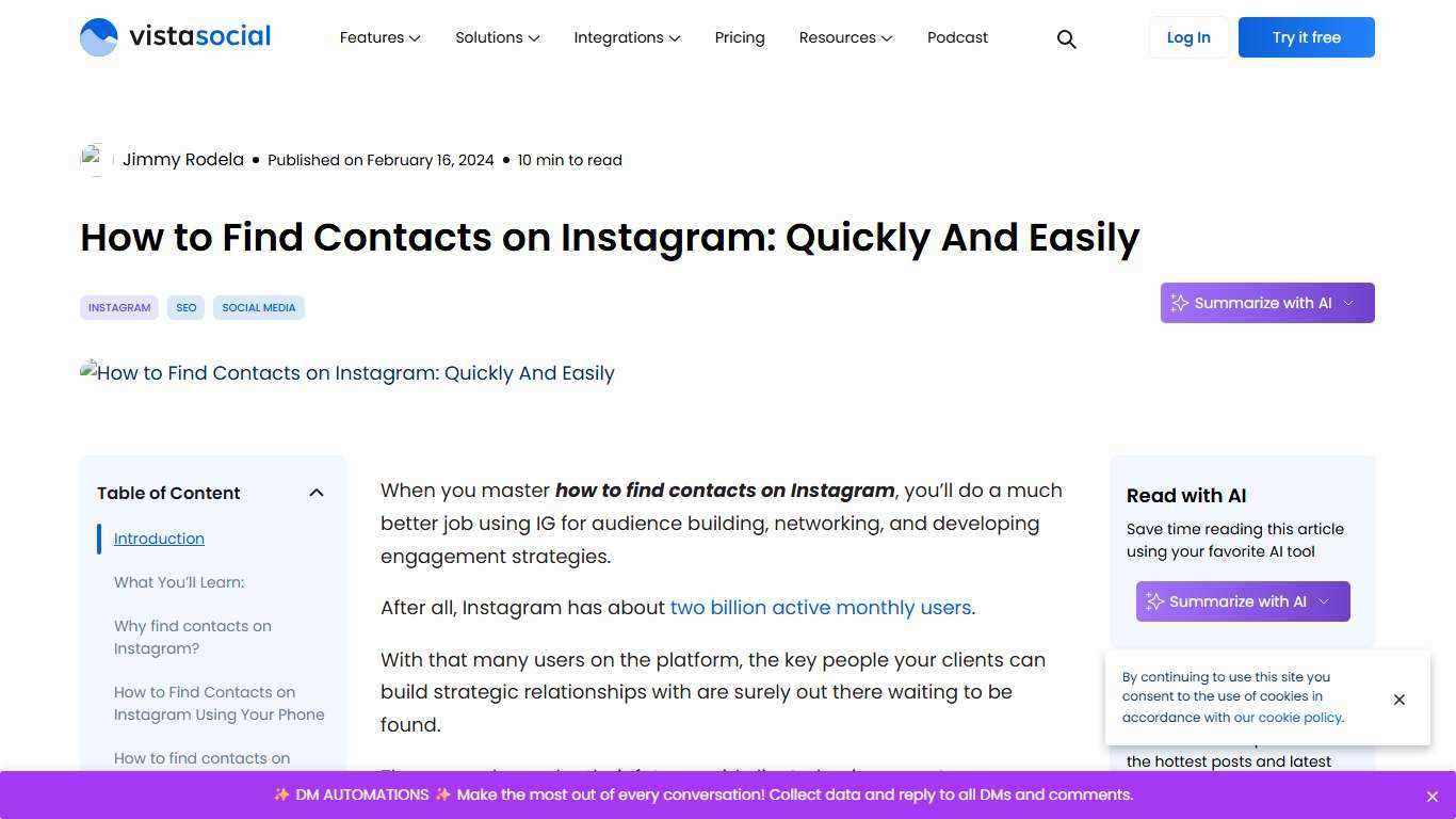 How to Find Contacts on Instagram: Quickly And Easily | Vista Social
